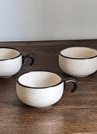 lot de 3 tasses en grès - parfait pour le chocolat chaud ou cappuccino, marque: Inconnu, état: Très bon état, 9,00 €, 10,15 € Protection acheteurs incluse