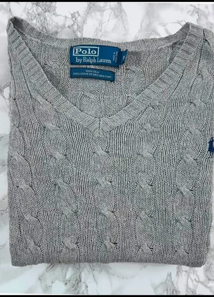 Sweat/Pull Cable Knit ,Torsadé Ralph Lauren Gris / Logo brodé Bleu Marine / Taille M Femme, marke: Ralph Lauren, zustand: Sehr gut, größe: M / 38 / 10, 40,65 €, 43,38 € inklusive Vinted-Käuferschutz