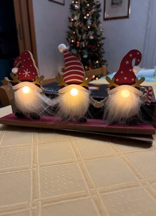 Decorazione natalizia 3 led in legno gnomi portafortuna, marque: natale, état: Neuf avec étiquette, 9,99 €, 11,19 € Protection acheteurs incluse