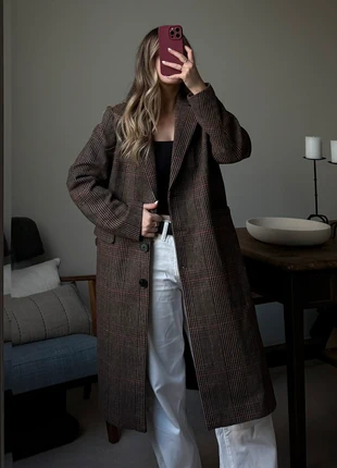Brown Wool Mix Midi Coat, condition: Very good, size: L / UK 16-18, £80.00, £84.70 includes Buyer Protection