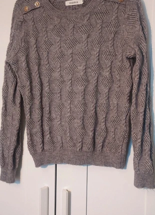 Pull hiver gris boutons dorés Majolica, marca: Majolica, estado: Muito bom, tamanho: M / 38 / 10, €9.00, €10.15 inclui Proteção do Comprador