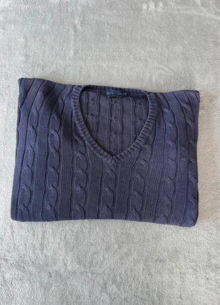 Pull Ralph Lauren torsadé col en V marine logo brodé marine L, marque: Ralph Lauren, état: Très bon état, taille: L / 40 / 12, 29,90 €, 32,10 € Protection acheteurs incluse