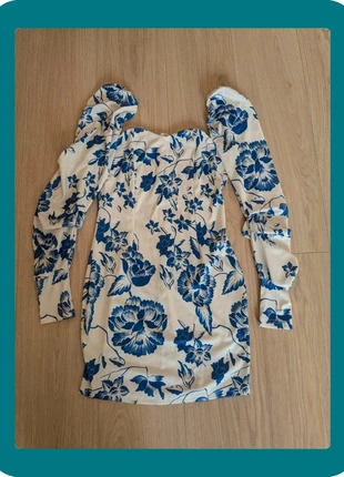 Robe imprimée bleue et blanche style Zara - Taille S, parfait état, brand: Shein, condition: Very good, size: S / 36 / 8, €11.00, €12.25 includes Buyer Protection