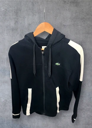 Hoodie zippé Lacoste Sport taille M – Noir & blanc – Logo crocodile, brand: Lacoste, condition: Very good, size: M, €24.90, €26.85 includes Buyer Protection Pro