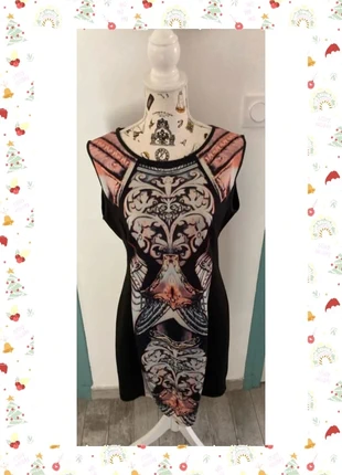 Robe mi-saison noir et multicolore exquiss's taille L/XL 40/42, marque: Exquiss's, état: Très bon état, taille: L / 40 / 12, 15,00 €, 16,45 € Protection acheteurs incluse