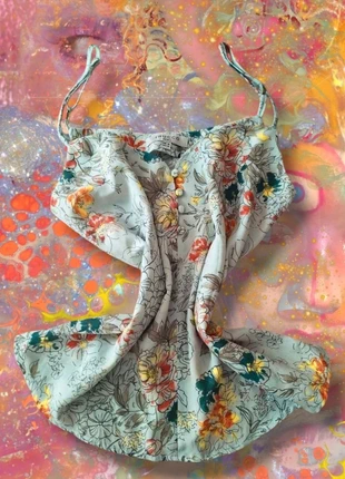 Blusa seda com alça fina regulável estampa floral estilo fairy, brand: Vintage Dressing, condizioni: Ottime, taglia: S / IT 40 / EU 36, €5.00, €5.95 include la Protezione acquisti