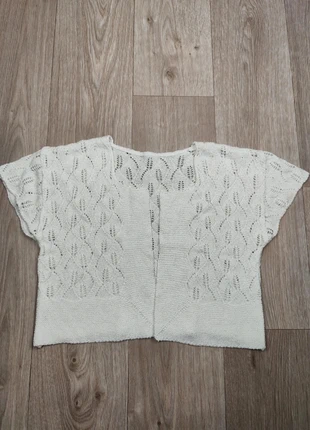 Top tricoté blanc – Motif feuilles – Style bohème chic – Taille XS/S – unique, marca: Vintage Dressing, estado: Nuevo sin etiquetas, tamaño: XS / 34 / 6, 19,00 €, 20,65 € Protección al comprador incluida