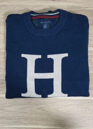 Tommy Hilfiger Pull col rond Logo H Bleu Marine XL, marque: Tommy Hilfiger, état: Très bon état, taille: XL, 22,00 €, 23,80 € Protection acheteurs incluse
