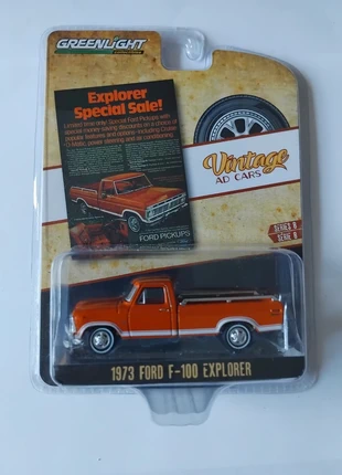 Ford F-100 Explorer 1973, 1/64, Greenlight, merk: Greenlight, staat: Nieuw met prijskaartje, maat: Universeel, € 9,50, € 10,68 inclusief Kopersbescherming