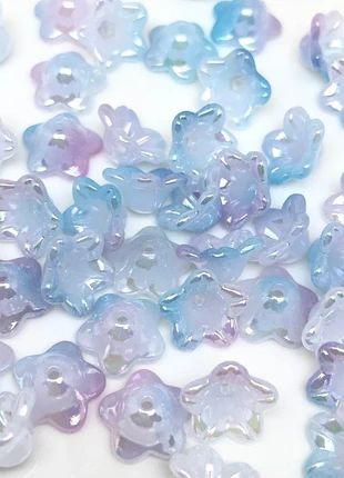 30 perles fleurs en acrylique 12x7 mm, condizioni: Ottime, €1.80, €2.59 include la Protezione acquisti