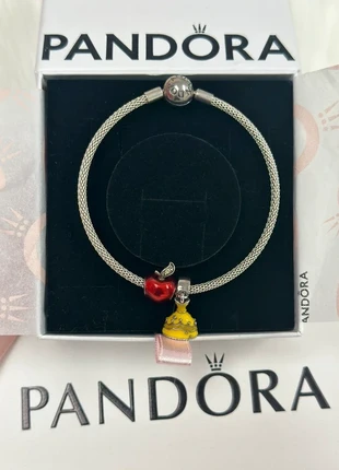 Pandora silver mesh bangle with 2 Disney charms size 19cm, brand: Pandora, condition: Very good, £55.00, £58.45 includes Buyer Protection Pro