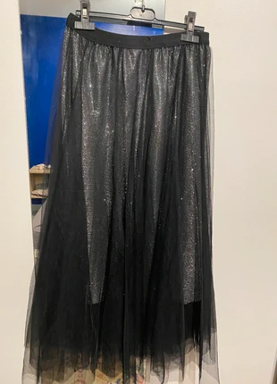 Jupon tulle noir et paillettes, marque: aucune, état: Très bon état, taille: XL / 42 / 14, 15,00 €, 16,45 € Protection acheteurs incluse