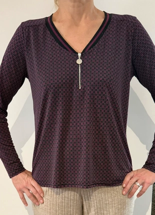 Blouse femme violette col en V zippée taille 38 Cache-cache, brand: Cache Cache, condition: Very good, size: M / 38 / 10, €10.00, €11.20 includes Buyer Protection