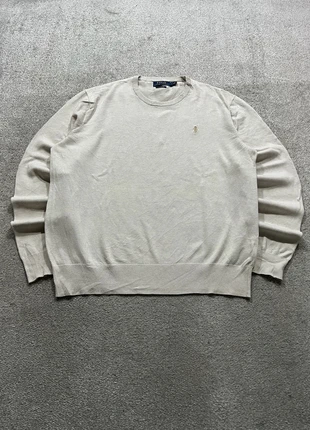 Ralph Lauren Sweater/Jersey Retro Old Money Round Neck Cotton Embroidered Logo Crema, marque: Ralph Lauren, état: Très bon état, taille: M, 25,90 €, 27,90 € Protection acheteurs incluse