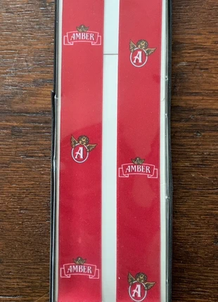 Vintage rode Amber bretels, merk: Amber, staat: Nieuw zonder prijskaartje, € 20,00, € 21,70 inclusief Kopersbescherming