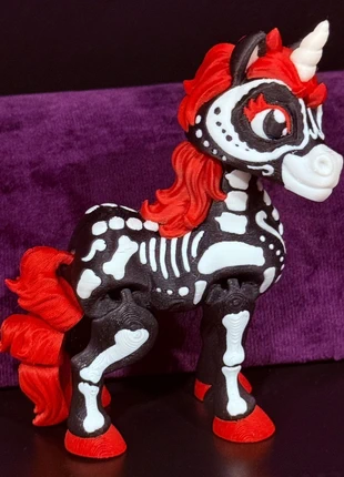 Day Of The Dead Red Skeleton Unicorn 3D Printed Figure, brand: horror, condition: Very good, £7.99, £9.09 includes Buyer Protection Pro