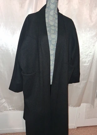 manteau gilet long noir femme style kimono oversize mi-saison, marque: boutique indépendant, état: Très bon état, taille: XXL / 44 / 16, 30,50 €, 32,73 € Protection acheteurs incluse