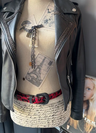 🐆Superbe ceinture IKKS léopard rouge & noir 🐆, brand: IKKS, condition: Very good, size: 90 cm, €30.00, €32.20 includes Buyer Protection