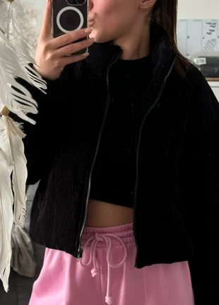 Shein – veste noire côtelée effet daim – doudoune courte street chic, brand: Shein, condition: Very good, size: M / 38 / 10, €12.00, €13.30 includes Buyer Protection