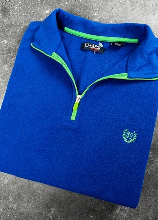 Polaire Chaps Sport bleu électrique zippée détails vert fluo - L homme - polyester 2PL 86, merk: CHAPS, staat: Heel goed, maat: L, € 16,00, € 17,50 inclusief Kopersbescherming Pro