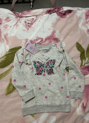 Felpa bimba con volantini e pois, stampa farfalla e fiori tg.2/4 anni (98/104), brand: Impidimpi, condizioni: Nuovo con cartellino, taglia: 3 anni / 98 cm, €5.00, €5.95 include la Protezione acquisti