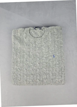 polo ralph lauren pull gris col rond lambswool cable knit taille M | 29A, marque: Ralph Lauren, état: Bon état, taille: M / 38 / 10, 36,00 €, 38,50 € Protection acheteurs (Pro) incluse