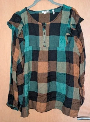 Bluse grün braun kariert Marke s. Oliver langarm Größe 46, brand: s.Oliver, condition: Good, size: XXXL / 46 / 18, €7.00, €8.05 includes Buyer Protection