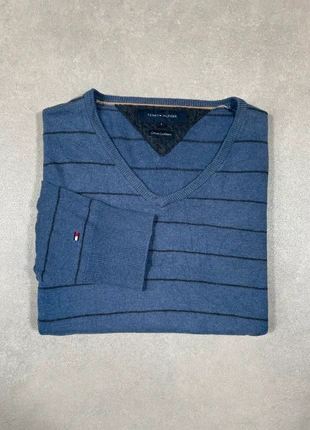 Pull Col V Tommy Hilfiger Homme Logo Brode en Cachemire Couleur Bleu Marine Taille S, marque: Tommy Hilfiger, état: Très bon état, taille: S, 12,00 €, 13,30 € Protection acheteurs incluse