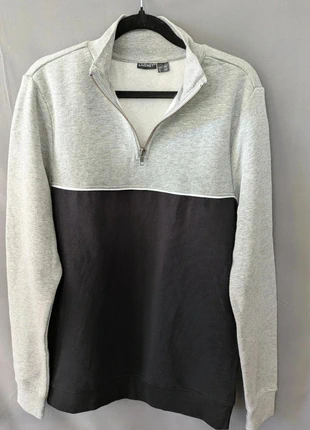 Sweat bicolore gris et noir à col zippé Livergy – taille S – 80 % coton, marque: Livergy, état: Très bon état, taille: S, 10,00 €, 11,20 € Protection acheteurs incluse