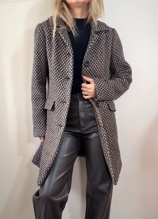 Winter 6-8-10 Noa Noa wool navy camel heritage longcoat cottagecore jacket, brand: Noa Noa wool 6-8-10, condition: Very good, size: S / UK 8-10, £26.00, £28.00 includes Buyer Protection