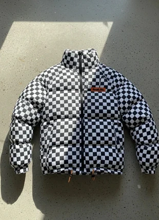 Doudoune / damier / noir-blanc / streetwear, brand: Frosted Eclipse, condition: Very good, size: M, €79.90, €84.60 includes Buyer Protection