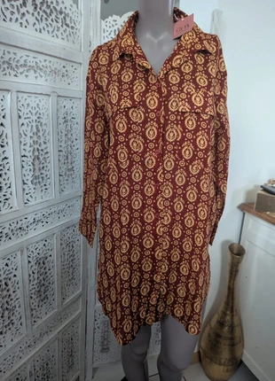 Robe chemise courte Goa Taille S Couleur beige et rouille B3, brand: Goa, condition: Very good, size: S / 36 / 8, €18.99, €20.64 includes Buyer Protection Pro