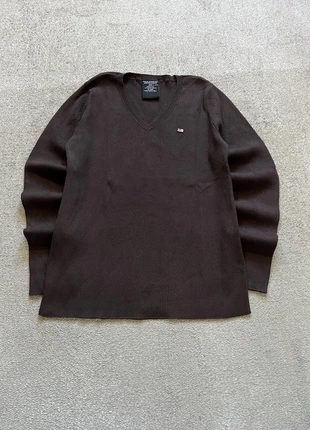 Ralph Lauren Sweater/Jersey Retro Old Money V-Neck Cotton Embroidered Logo Brown, marque: Ralph Lauren, état: Très bon état, taille: XL / 42 / 14, 23,90 €, 25,80 € Protection acheteurs incluse