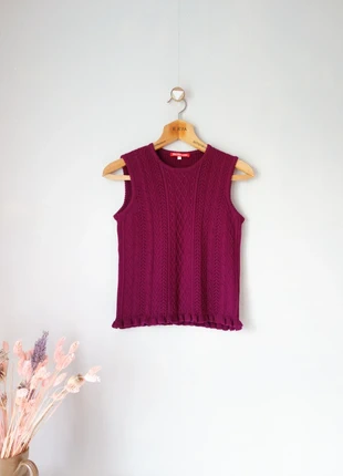 Pull sans manches pourpre laine mérinos Manoukian vintage T.36, marque: Vintage Dressing, état: Très bon état, taille: S / 36 / 8, 22,00 €, 23,80 € Protection acheteurs (Pro) incluse