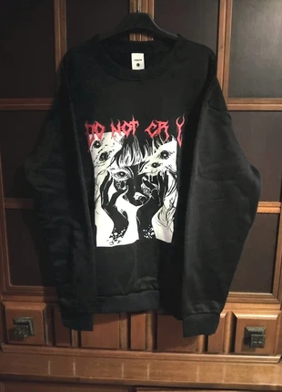 Harajuku Anime Goth Emo Y2K Oversize Graphic Sweatshirt Black Streetwear Cyberpunk, marca: Harajuku Lovers, estado: Nuevo sin etiquetas, tamaño: L, 20,00 €, 21,70 € Protección al comprador incluida
