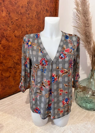 Blouse imprimée carreaux & fleurs – taille L Holly & Joey Paris, brand: Holly & Joey, condition: Very good, size: L / 40 / 12, €14.99, €16.44 includes Buyer Protection