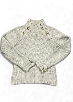 Pull Oxbow femme col montant boutonné beige M 38 maille épaisse hiver, brand: Oxbow, condition: Very good, size: M / 38 / 10, €35.00, €37.45 includes Buyer Protection