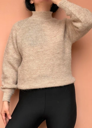 Pull col roulé beige laine fine alpaca taille S/M beige brown wool high neck sweater, marque: La Redoute, état: Très bon état, taille: S / 36 / 8, 33,00 €, 35,35 € Protection acheteurs (Pro) incluse