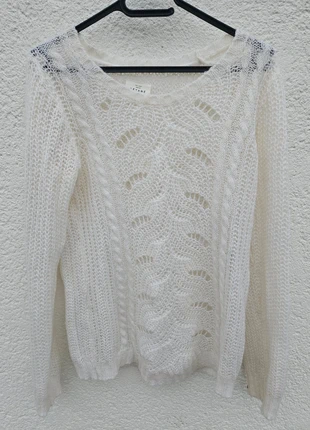 Pull blanc Sezane - Maille ajourée - Très bon état - Taille XS, marke: Sézane, zustand: Sehr gut, größe: XS / 34 / 6, 50,00 €, 53,20 € inklusive Vinted-Käuferschutz