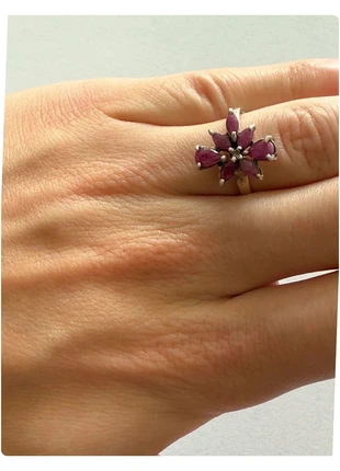 Bague en argent 925 avec rubis rose d’Inde, brand: Argent, condition: Very good, size: 18.1 mm Ø, €34.00, €36.40 includes Buyer Protection