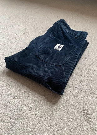 Pantalon velours Carhartt bleu marine |Taille 24/34, merk: Carhartt, staat: Heel goed, maat: W24 | FR 34, € 40,00, € 42,70 inclusief Kopersbescherming