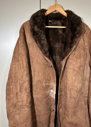 Vintage shearling jas – Echt suède & wol – Iconische winterjas lammycoat retro, merk: Shearling, staat: Veelgebruikt, maat: XL, € 8,00, € 9,10 inclusief Kopersbescherming