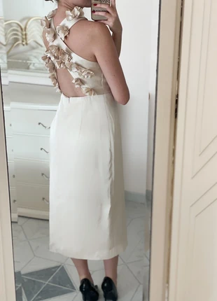 Abito elegante color avorio con fiori in rilievo, marque: Motf, état: Neuf sans étiquette, taille: S / 36 / 8, 15,00 €, 16,45 € Protection acheteurs incluse