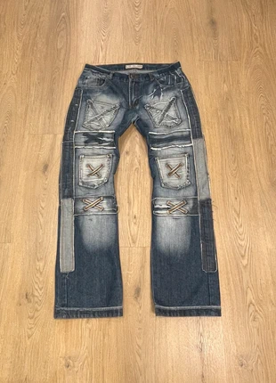 KBM Y2K Patchwork Panel Jeans – Heavy Stitching / Baggy Fit W36 L110, marque: Vintage Dressing, état: Très bon état, taille: W36 | FR 46, 27,99 €, 30,09 € Protection acheteurs incluse