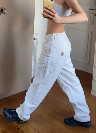 Pantalon carhartt blanc large oversize, marca: Carhartt, estado: Muito bom, tamanho: M / 38 / 10, €40.00, €42.70 inclui Proteção do Comprador