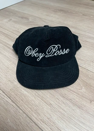 vintage obey posse cap black corduroy rétro streetwear, brand: Obey, condition: Good, size: One size, €24.00, €25.90 includes Buyer Protection