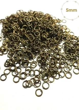 200 anneaux de jonction bronze métal 5 mm - bijoux DIY, condizioni: Ottime, €2.00, €2.80 include la Protezione acquisti