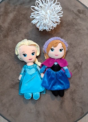 Lot de 2 poupées chiffon en tissu reine des neiges Elsa et Anna, marque: Disney, état: Neuf sans étiquette, taille: Taille unique, 16,50 €, 18,03 € Protection acheteurs incluse