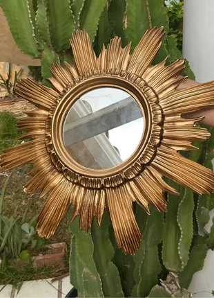Miroir Soleil Doré Vintage 60s Made in Italy, marca: Made In Italy, estado: Muy bueno, 34,00 €, 36,40 € Protección al comprador incluida