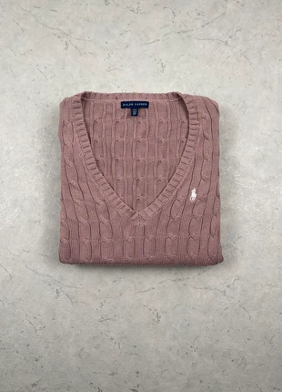 Pull Ralph Lauren torsadée Col V Rose/ Taille M Femme, marque: Ralph Lauren, état: Très bon état, taille: M / 38 / 10, 49,90 €, 53,10 € Protection acheteurs incluse